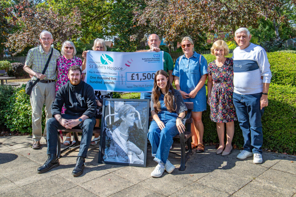 The Hutt family and friends at the hospice