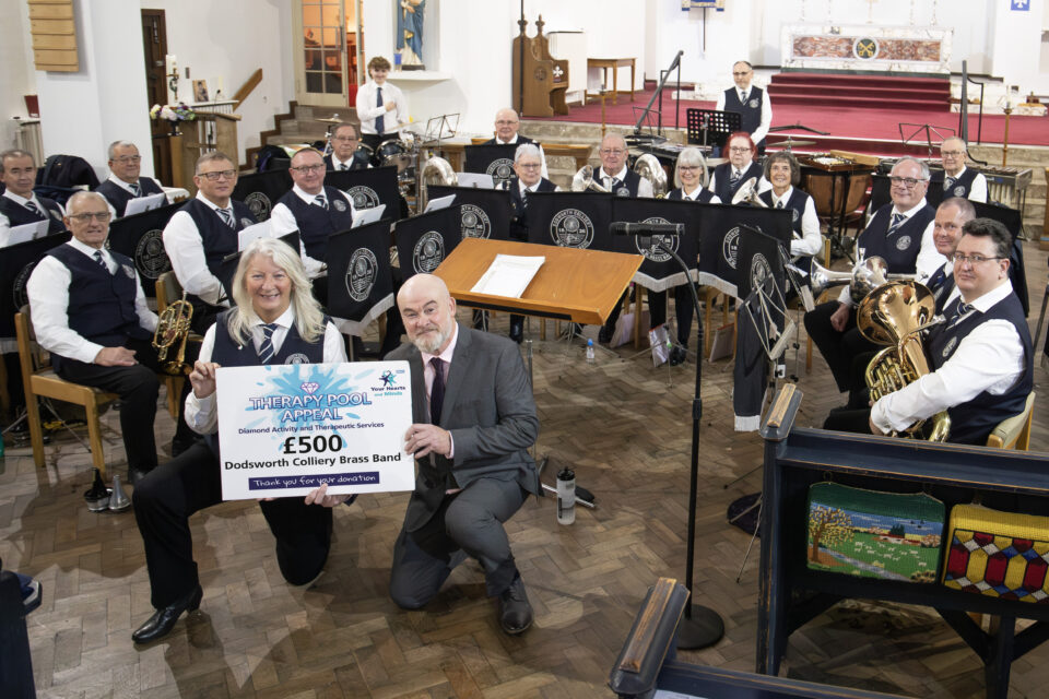 The Dodworth Colliery MW Brass Band at their charity concert