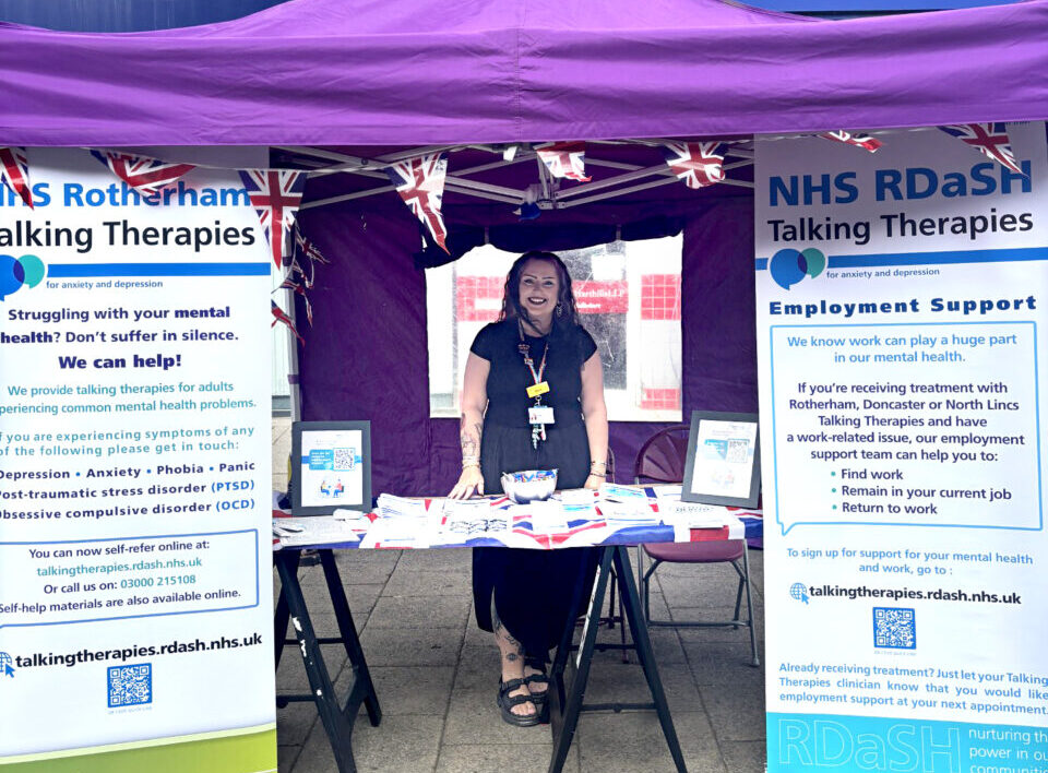 Sam Blakemore on her stall supporting Armed Forces Day
